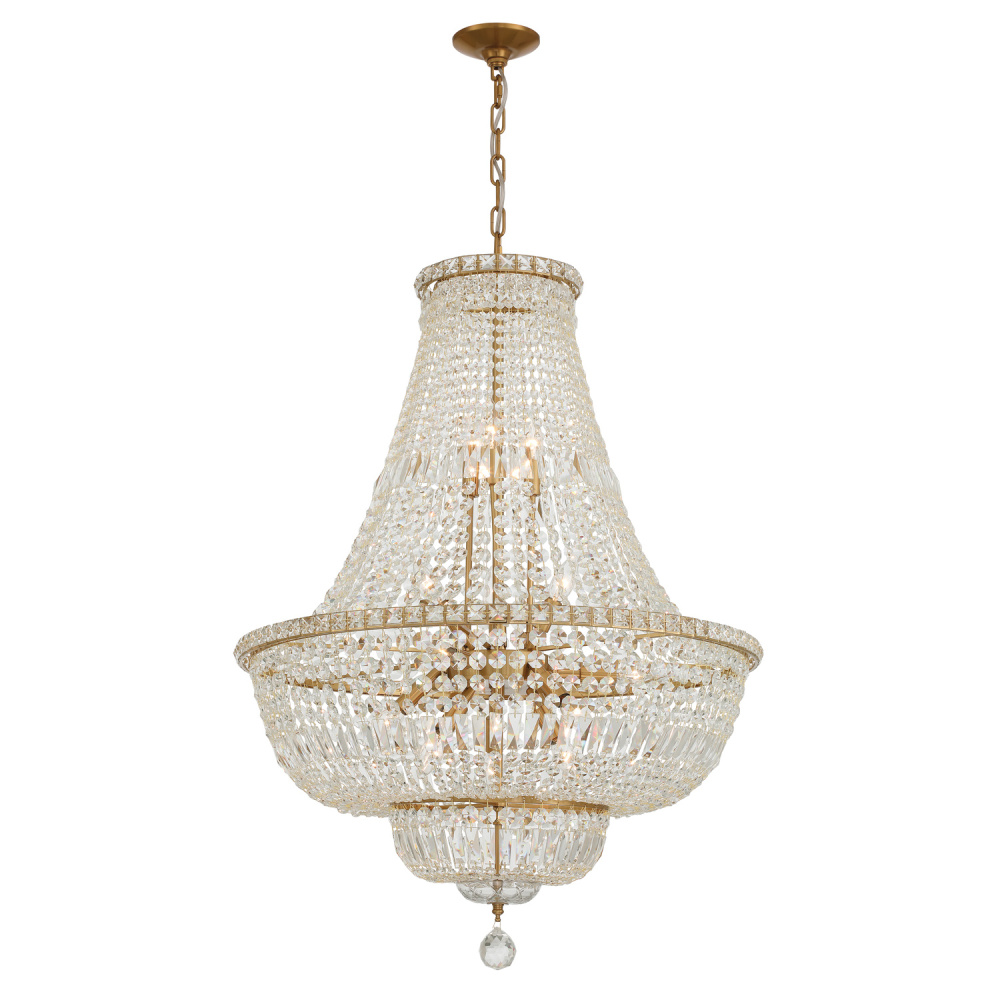 Roslyn 28'' Aged Brass Chandelier
