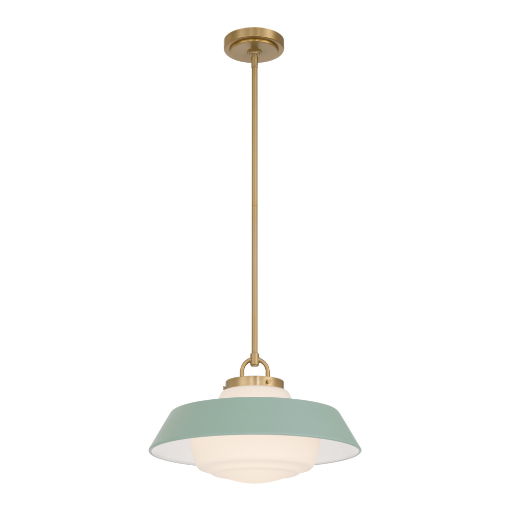 Xander 16'' Vibrant Gold + Green Pendant