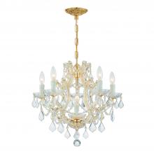 Crystorama 4405-GD-CL-I - Maria Theresa 6 Light Clear Italian Crystal Gold Chandelier