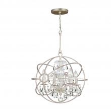 Crystorama 9025-OS-CL-MWP - Solaris 4 Light Olde Silver Mini Chandelier