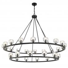 Crystorama ARA-10269-MK - Aragon 30 Light LED Matte Black Chandelier