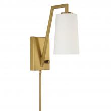 Crystorama AVO-B4201-AG - Avon 1 Light Aged Brass Task Sconce