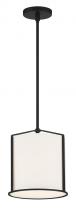 Crystorama CAR-9201-BK - Carlyn 1 Light Black Mini Pendant