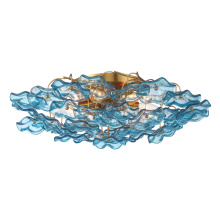 Crystorama ESM-4000-AG-BL - Esme 22.5'' Aged Brass Semi Flush Mount