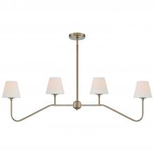 Crystorama KEE-A3004-VG - Keenan 4 Light Vibrant Gold Linear Chandelier