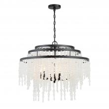 Crystorama POP-A5076-MK-FR - Poppy 26.5'' Matte Black Chandelier