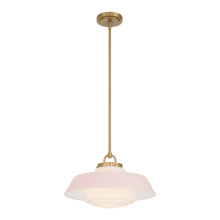 Crystorama XAN-8006-VG-BH - Xander 16'' Vibrant Gold + Blush Pendant