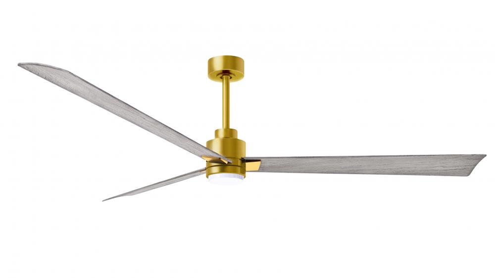 Alessandra - LK - Brushed Brass - Barn Wood Tone Blades - 72" Blades - 10" Downrod