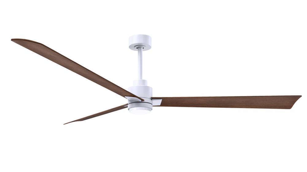 Alessandra - LK - Matte White - Walnut Tone Blades - 72" Blades - 10" Downrod