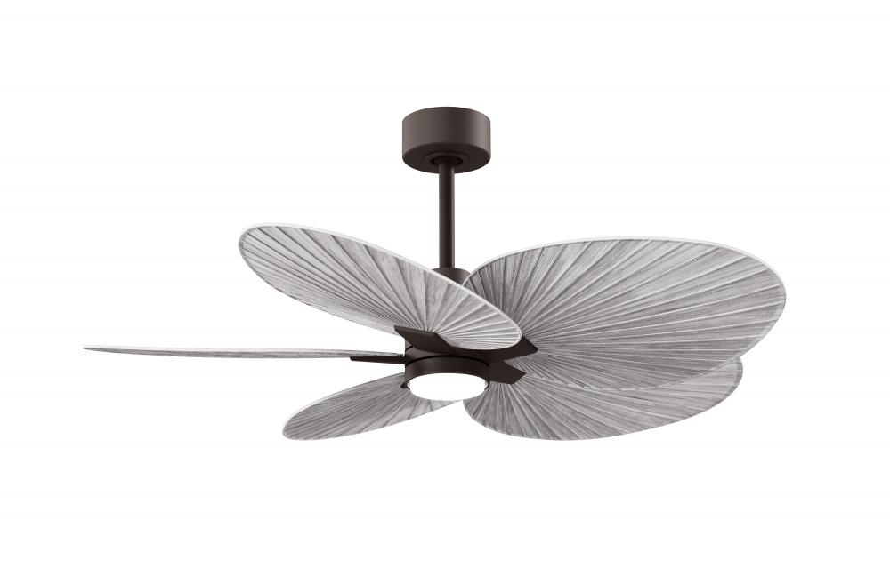 Alessandra Tropical-Five Blade Ceiling Fan-5CCT Integrated LED-Textured Bronze Finish