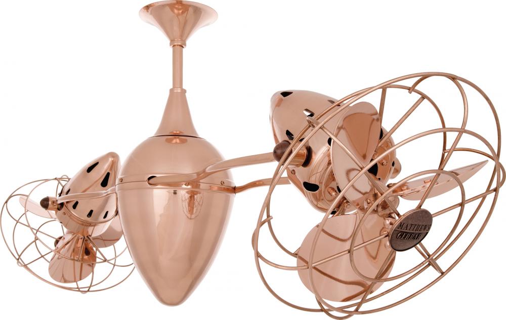 Ar Ruthiane - Rotational Ceiling Fan - Polished Copper Finish - Metal Blades