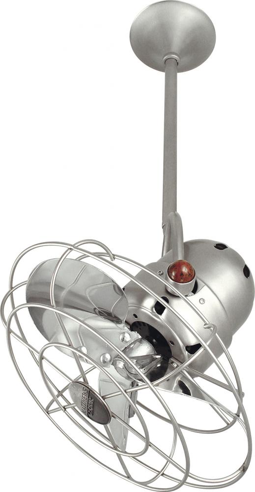 Bianca Direcional - Directional Ceiling Fan (Interior) - Brushed Nickel Finish - Metal Blades