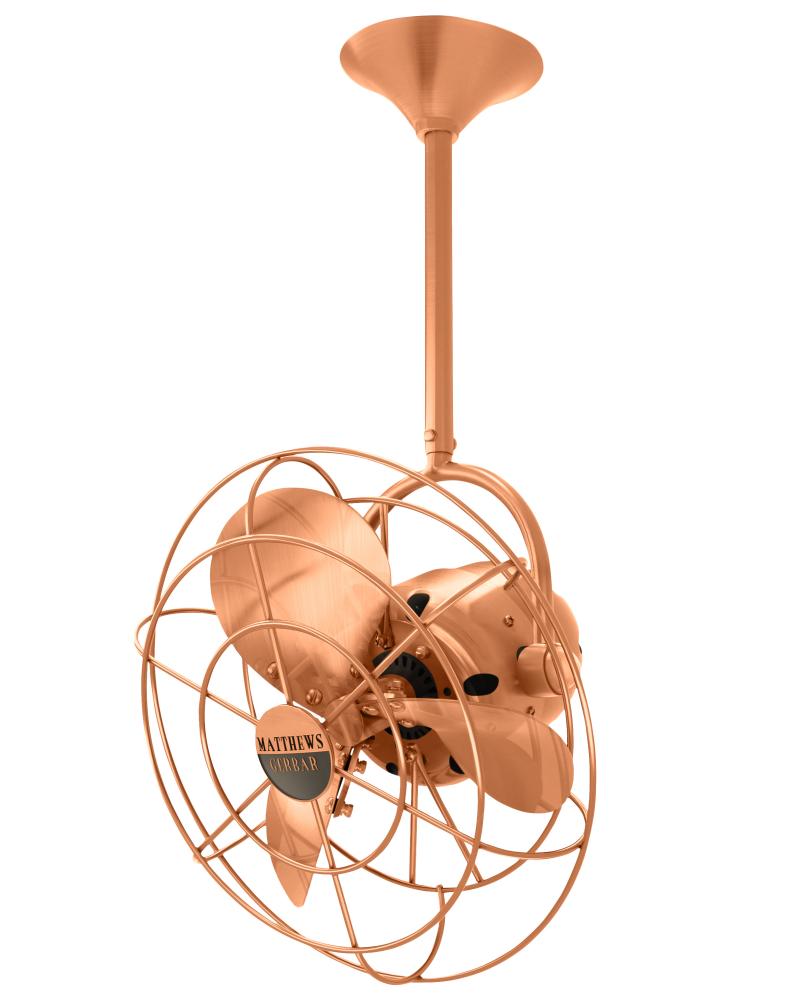Bianca Direcional - Directional Ceiling Fan - Brushed Copper Finish - Metal Blades