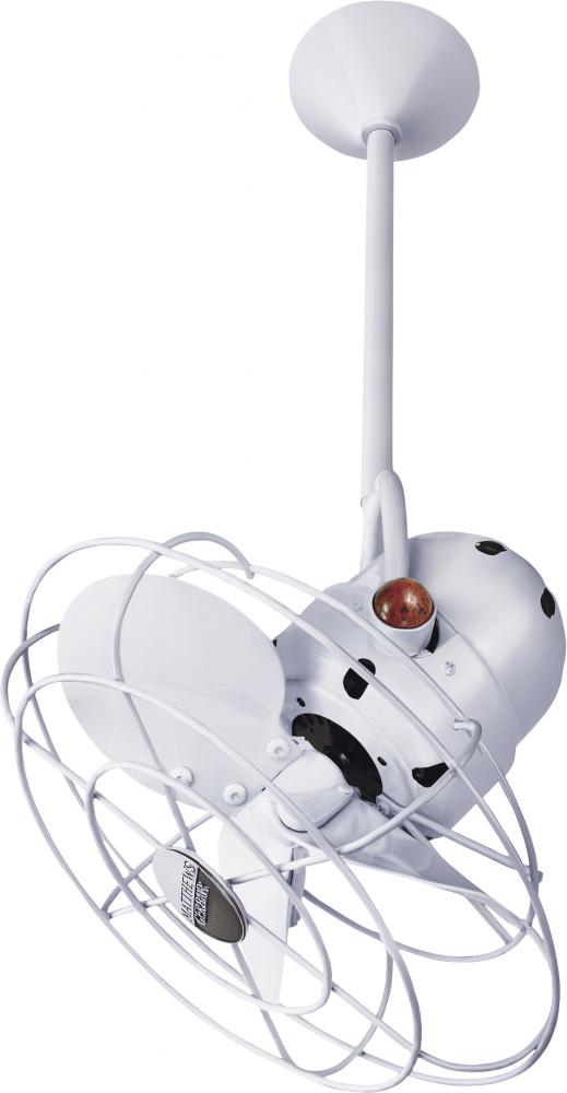 Bianca Direcional - Directional Ceiling Fan - Gloss White Finish - Metal Blades