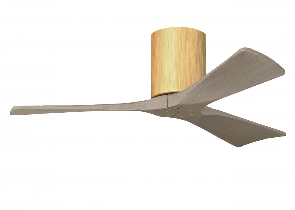 Irene-3H - Three Blade Flush Mount Paddle Fan - 42" - Light Maple Tone Finish