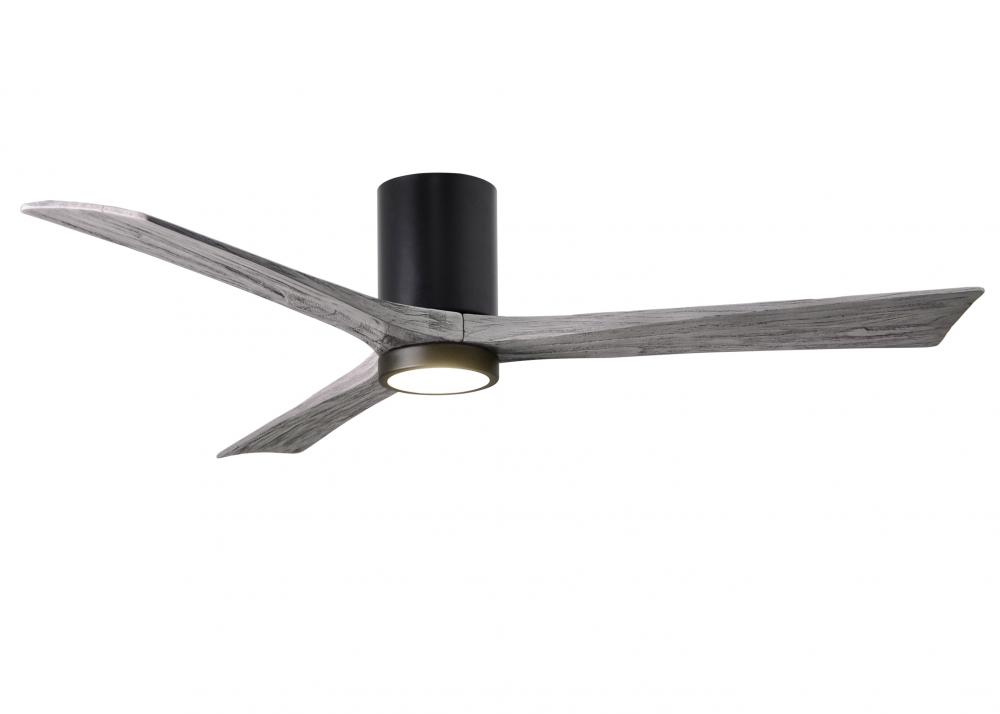 Irene-3HLK - 60" Three Blade Flush Mount Paddle Fan - 5CCT Integrated LED - Matte Black Finish