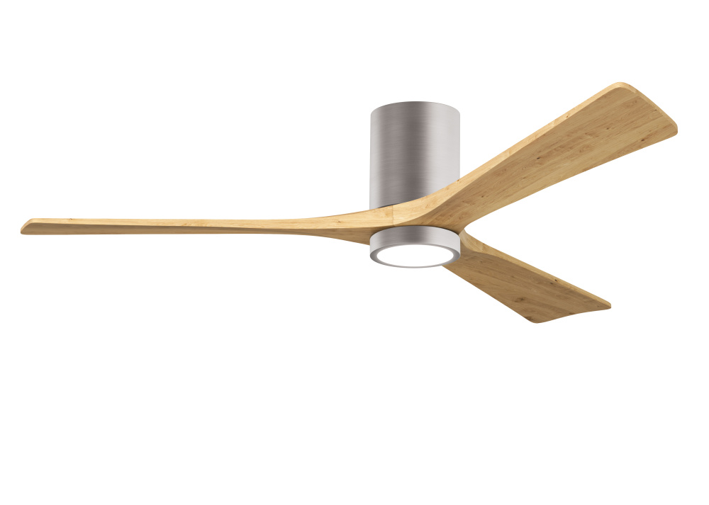 Irene - 3HLK - 60" Three Blade Flush Mount Paddle Fan - 5CCT Integrated LED - Brushed Nickel Fin