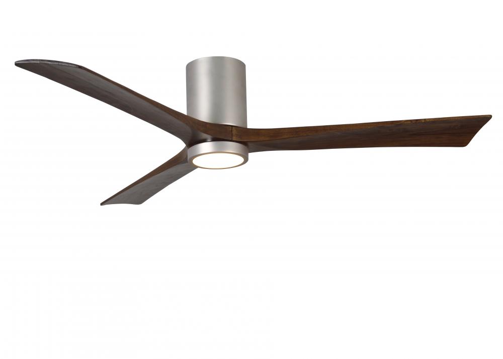Irene-3HLK - 60" Three Blade Flush Mount Paddle Fan - 5CCT Integrated LED - Brushed Nickel Finis