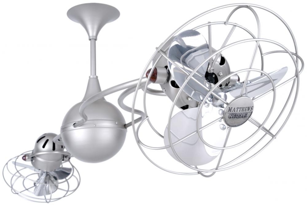 Italo Ventania - Rotational Ceiling Fan (Interior) - Brushed Nickel Finish - Metal Blades