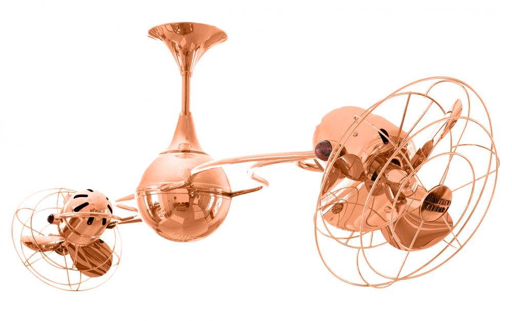 Italo Ventania - Rotational Ceiling Fan - Polished Copper Finish - Metal Blades