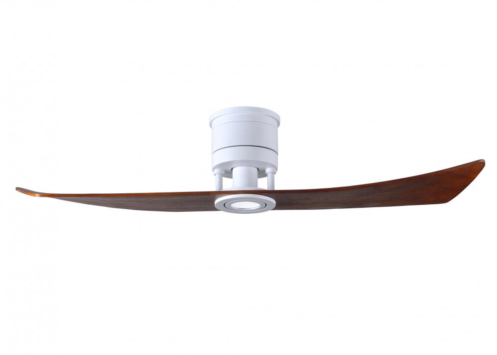 Lindsay - Ceiling Fan - Integrated LED - Matte White Finish - Walnut Tone Blades