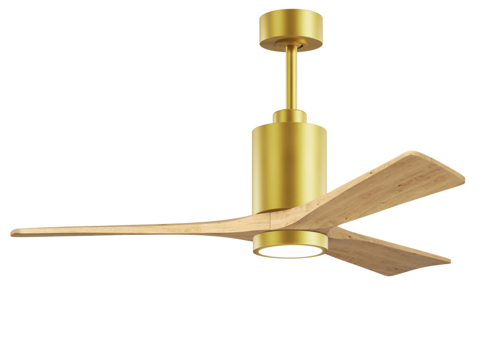 Patricia-3 - 52" Three Blade Ceiling Fan - 5CCT Integrated LED - Brushed Brass Finish