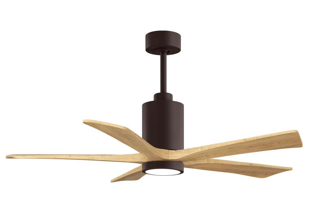 Patricia-5 - 52" Five Blade Ceiling Fan - 5CCT Integrated LED - Textured Bronze Finish