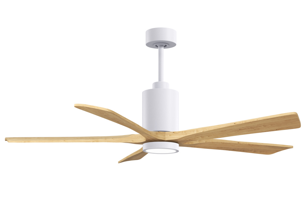 Patricia-5 - 60" Five Blade Ceiling Fan - 5CCT Integrated LED - Gloss White Finish