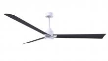 Matthews Fan Company AKLK-MWH-BK-72 - Alessandra - 72" Three Blade Transitional Ceiling Fan - 5CCT Integrated LED - Matte White Finish
