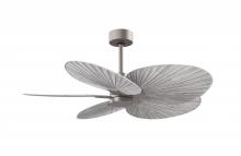 Matthews Fan Company AKTP-BN-BW - Alessandra Tropical 5-blade ceiling fan in Brushed Nickel and Barn Wood blades.