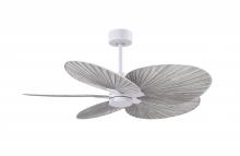 Matthews Fan Company AKTP-MWH-BW - Alessandra Tropical 5-blade ceiling fan in Matte White and Barn Wood Tone blades.