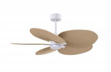 Matthews Fan Company AKTP-MWH-LM - Alessandra Tropical - Matte White - Light Maple Blades - 10" Downrod