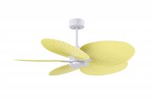 Matthews Fan Company AKTP-MWH-YE - Alessandra Tropical - Matte White - Light Yellow Blades - 10" Downrod