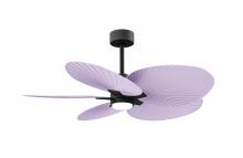 Matthews Fan Company AKTPLK-BK-LI - Alessandra Tropical - LK - Matte Black - Lilac Blades - 10" Downrod
