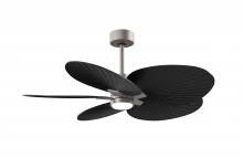 Matthews Fan Company AKTPLK-BN-BK - Alessandra Tropical-Five Blade Ceiling Fan-5CCT Integrated LED-Brushed Nickel Finish