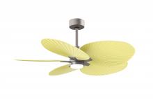 Matthews Fan Company AKTPLK-BN-YE - Alessandra Tropical-Five Blade Ceiling Fan-5CCT Integrated LED-Brushed Nickel Finish