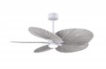 Matthews Fan Company AKTPLK-MWH-BW - Alessandra Tropical - Five Blade Ceiling Fan - 5CCT Integrated LED - Matte White Finish
