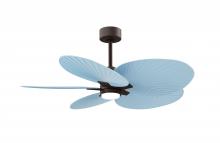 Matthews Fan Company AKTPLK-TB-BL - Alessandra Tropical - LK - Textured Bronze - Light Blue Blades - 10" Downrod