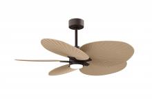 Matthews Fan Company AKTPLK-TB-LM - Alessandra Tropical-Five Blade Ceiling Fan-5CCT Integrated LED-Textured Bronze Finish