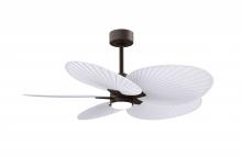 Matthews Fan Company AKTPLK-TB-MWH - Alessandra Tropical - LK - Textured Bronze - Matte White Blades - 10" Downrod