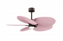 Matthews Fan Company AKTPLK-TB-PI - Alessandra Tropical - LK - Textured Bronze - Light Pink Blades - 10" Downrod
