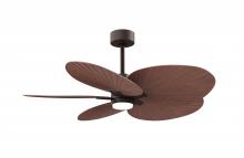 Matthews Fan Company AKTPLK-TB-WN - Alessandra Tropical - Five Blade Ceiling Fan - 5CCT Integrated LED - Textured Bronze Finish