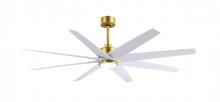 Matthews Fan Company ANLK-BRBR-MWH-64 - Ariella - LK - Brushed Brass - Matte White Blades - 64" Blades - 10" Downrod