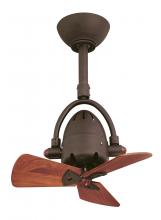 Matthews Fan Company DI-TB-WD - Diane - Oscillating Directional Ceiling Fan - Textured Bronze Finish - Mahogany Tone Blades
