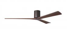 Matthews Fan Company IR3H-TB-WA-72 - Irene-3H three-blade flush mount paddle fan in Textured Bronze finish with 72” solid walnut tone