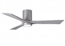 Matthews Fan Company IR3HLK-BN-BW-52 - Irene-3HLK - 52" Three Blade Flush Mount Paddle Fan - 5CCT Integrated LED - Brushed Nickel Finis