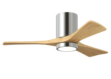 Matthews Fan Company IR3HLK-CR-LM-42 - Irene-3HLK - 42" Three Blade Flush Mount Paddle Fan - 5CCT Integrated LED - Chrome Finish