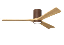 Matthews Fan Company IR3HLK-WN-LM-60 - Irene - 3HLK - 60" Three Blade Flush Mount Paddle Fan - 5CCT Integrated LED - Walnut Tone Finish