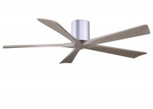 Matthews Fan Company IR5H-BN-GA-60 - Irene-5H three-blade flush mount paddle fan in Brushed Nickel finish with 60” Gray Ash tone blad