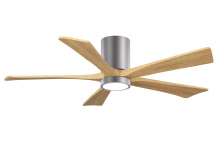 Matthews Fan Company IR5HLK-BP-LM-52 - Irene - 5HLK - 52" Five Blade Flush Mount Paddle Fan - 5CCT Integrated LED - Brushed Pewter Fini